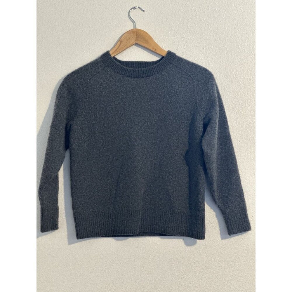 Everlane The Boxy Crew In Cashmere Women’s Sweater In Dark Grey Size Medium‎